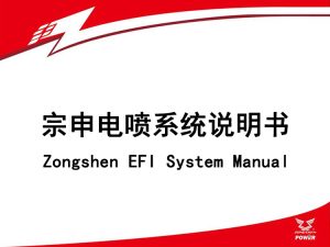 宗申电喷说明书 Zongshen EFI System Manual